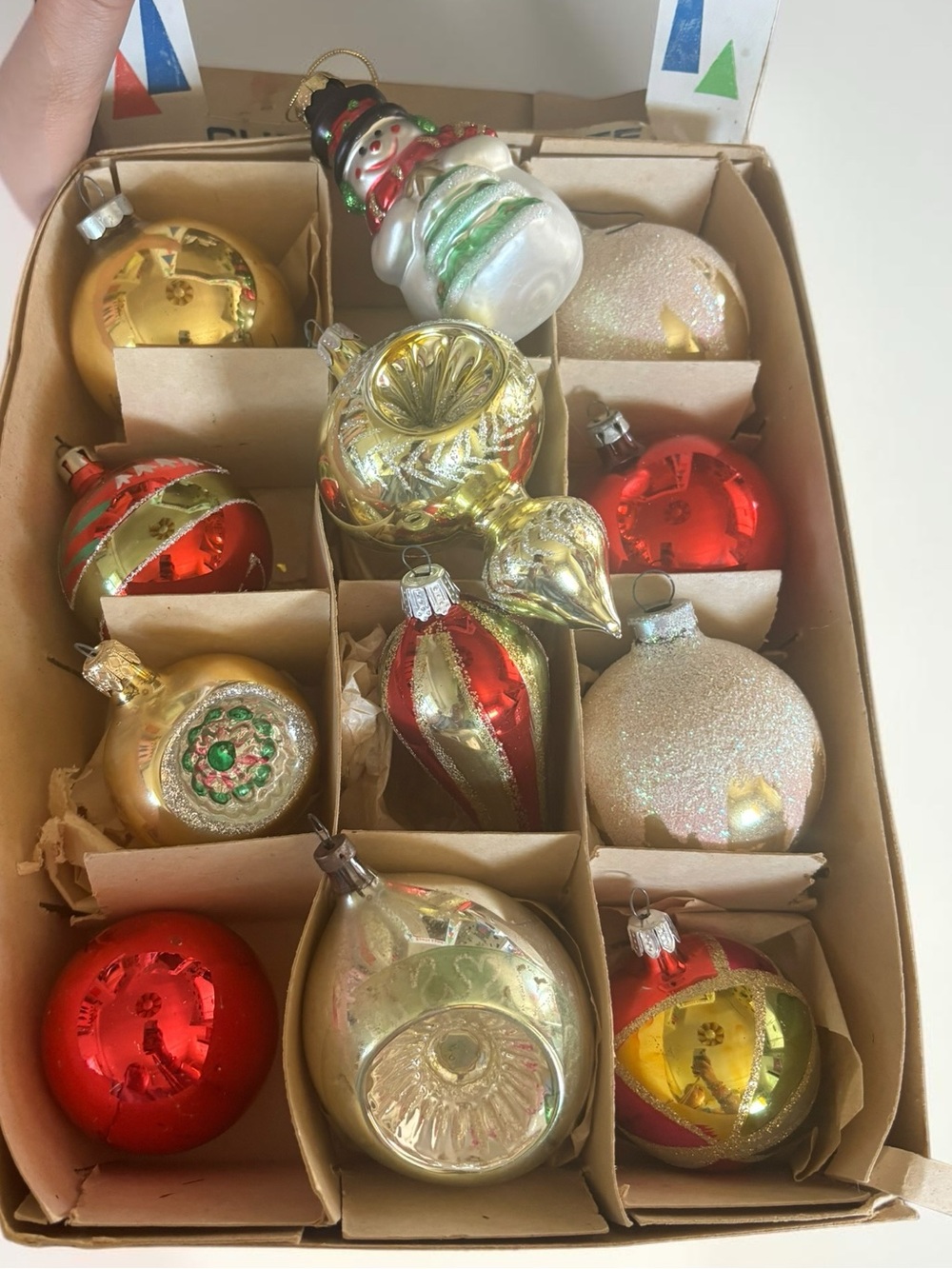 Vintage European Glass Ornaments Lot 12 Poland Germany Indent Reflector